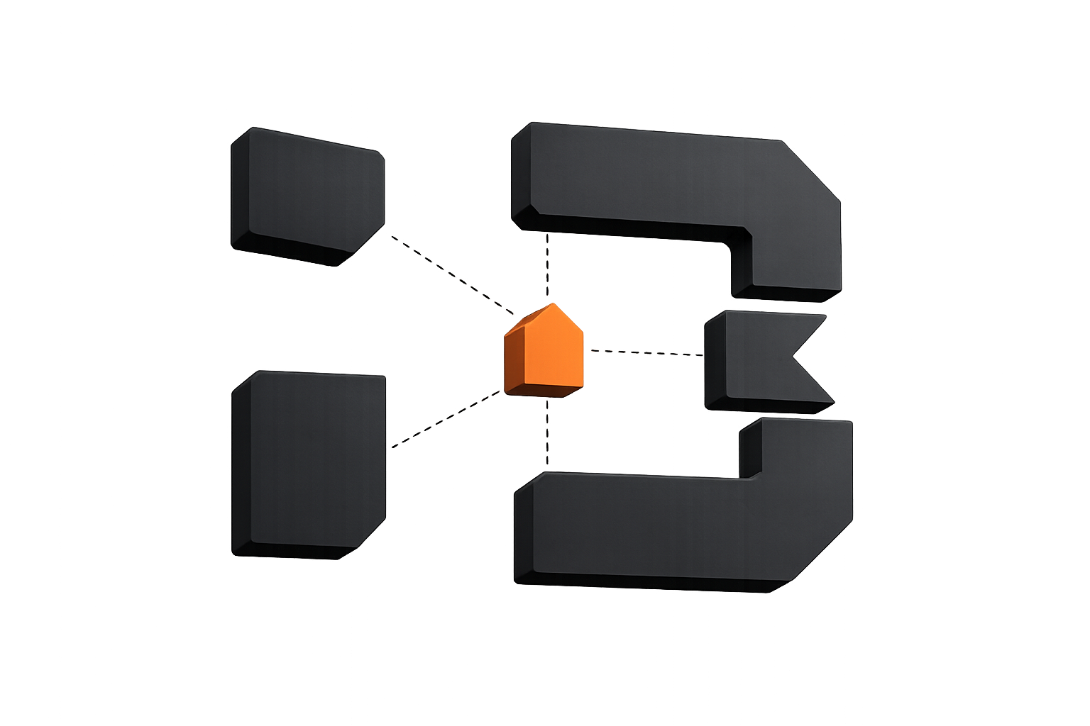 A business broken into module parts — auth, bookings, payments, content, commerce, events, directory, reviews, notifications, CRM, invoicing, loyalty, and more